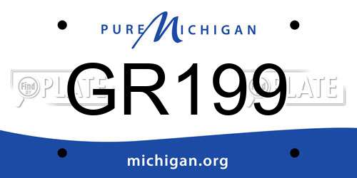 GR199 Michigan License Plate