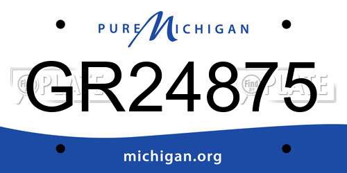 GR24875 Michigan License Plate