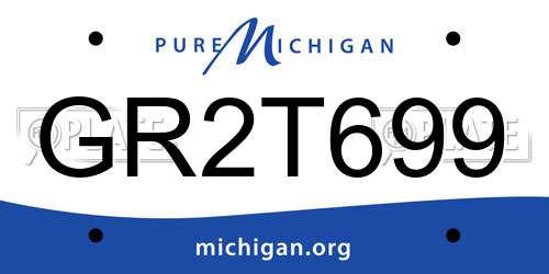 GR2T699 Michigan License Plate