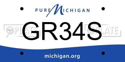 GR34S Michigan License Plate