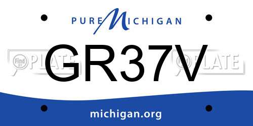 GR37V Michigan License Plate