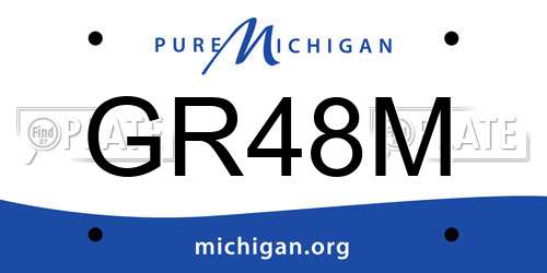 GR48M Michigan License Plate