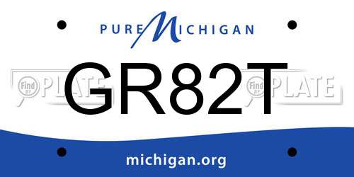 GR82T Michigan License Plate