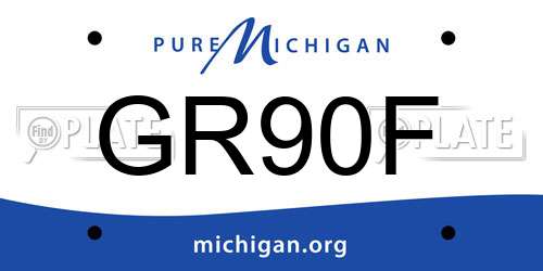 GR90F Michigan License Plate