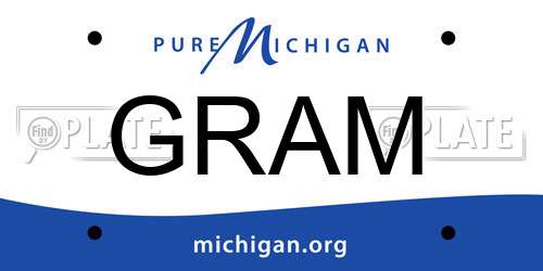 GRAM Michigan License Plate