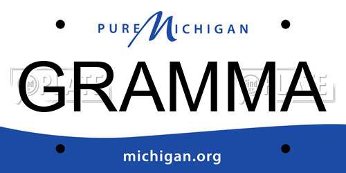 GRAMMA Michigan License Plate
