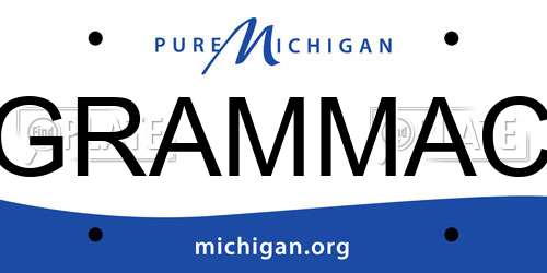 GRAMMAC Michigan License Plate