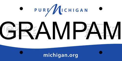 GRAMPAM Michigan License Plate