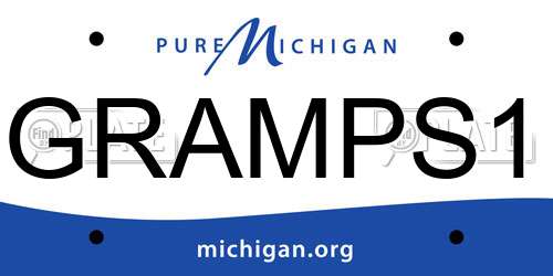 GRAMPS1 Michigan License Plate