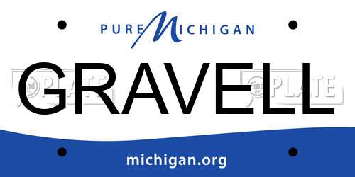 GRAVELL Michigan License Plate