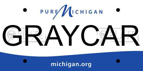 GRAYCAR Michigan License Plate