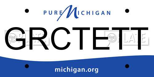 GRCTETT Michigan License Plate