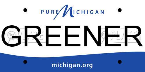 GREENER Michigan License Plate