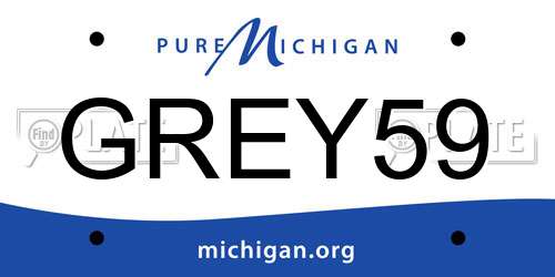 GREY59 Michigan License Plate