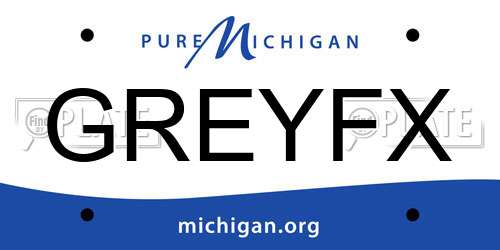 GREYFX Michigan License Plate