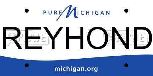 GREYHONDA Michigan License Plate