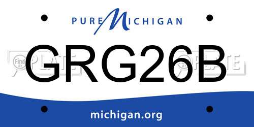 GRG26B Michigan License Plate