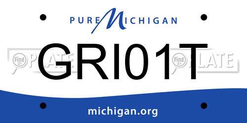 GRI01T Michigan License Plate