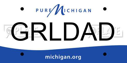 GRLDAD Michigan License Plate