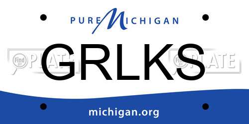 GRLKS Michigan License Plate