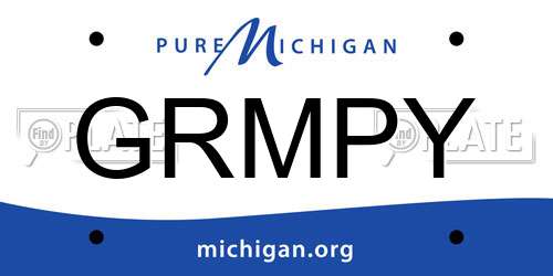 GRMPY Michigan License Plate