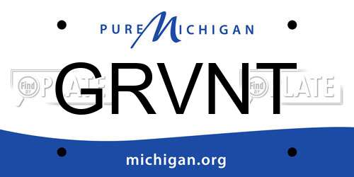 GRVNT Michigan License Plate