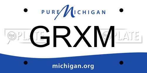 GRXM Michigan License Plate