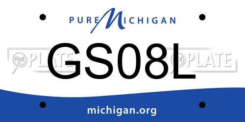 GS08L Michigan License Plate