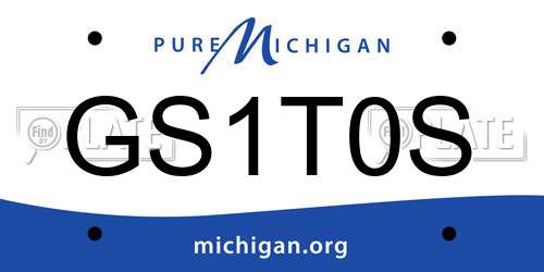 GS1T0S Michigan License Plate