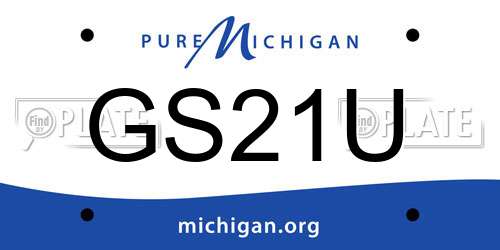 GS21U Michigan License Plate