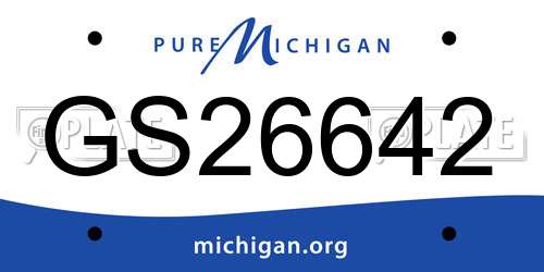 GS26642 Michigan License Plate