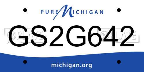 GS2G642 Michigan License Plate