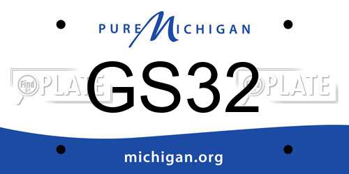 GS32 Michigan License Plate