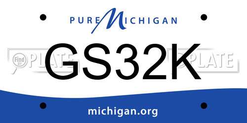 GS32K Michigan License Plate