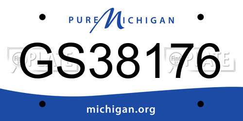GS38176 Michigan License Plate