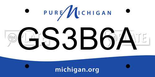 GS3B6A Michigan License Plate