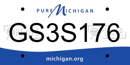 GS3S176 Michigan License Plate