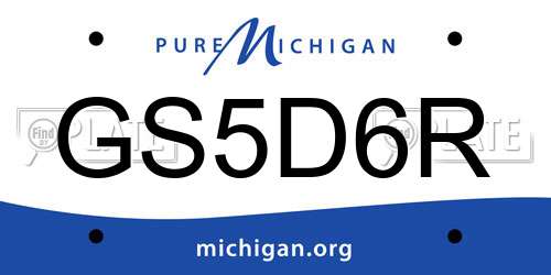 GS5D6R Michigan License Plate