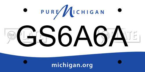 GS6A6A Michigan License Plate