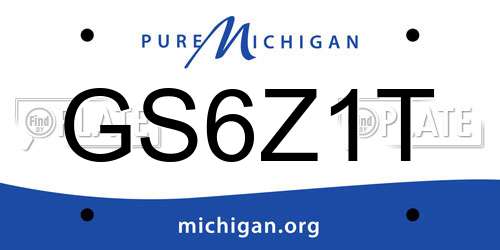 GS6Z1T Michigan License Plate