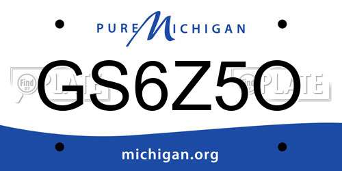 GS6Z5O Michigan License Plate