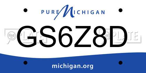 GS6Z8D Michigan License Plate