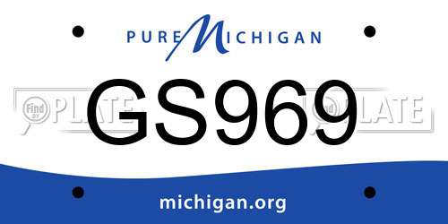GS969 Michigan License Plate