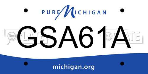 GSA61A Michigan License Plate