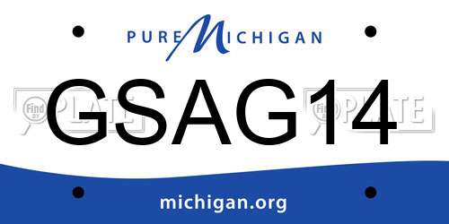 GSAG14 Michigan License Plate