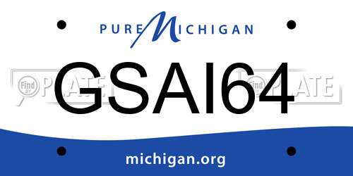 GSAI64 Michigan License Plate