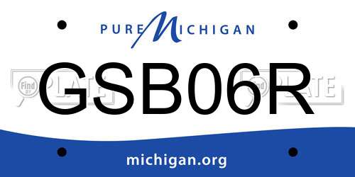 GSB06R Michigan License Plate