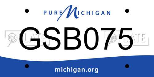 GSB075 Michigan License Plate