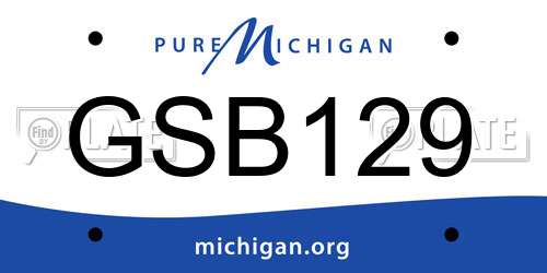 GSB129 Michigan License Plate