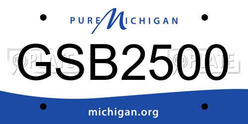 GSB2500 Michigan License Plate